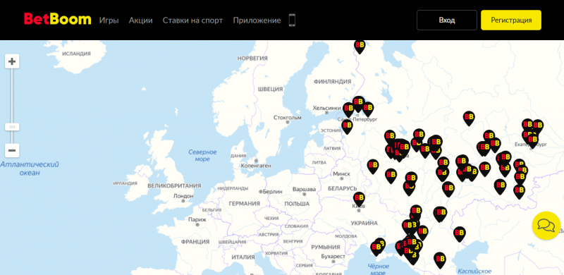 Адреса BetBoom PPP в Москве и России