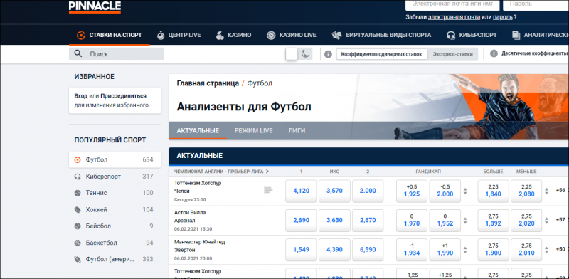 Леон - линия ставок в букмекерской конторе