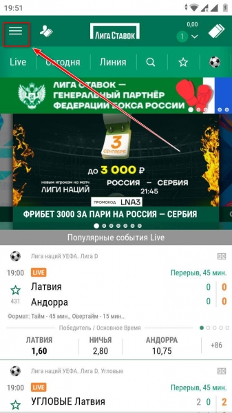 Ставок Лига - Вход в личный кабинет